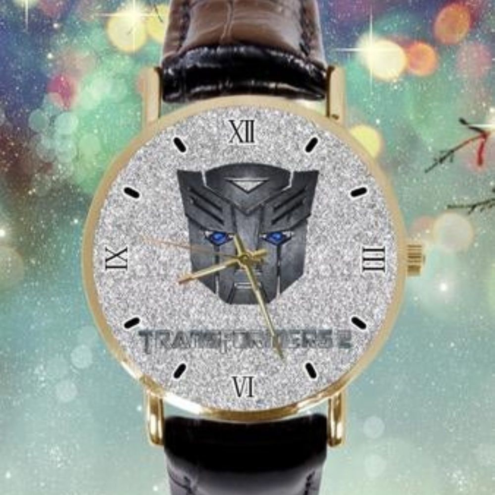 Transformers Watch Genuine Black Leather S…